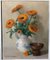 Hl Th Cartoux, Still Life with Bouquet Of Marigolds, 20th Century, Oil on Panel, Image 3