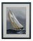 Leon Haffner, Boat in the Storm, 20th Century, Stencil Gouache, Framed 1