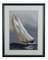 Leon Haffner, Boat in the Storm, 20th Century, Stencil Gouache, Framed, Image 1