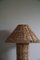 Mid-Century Scandinavian Modern Table Lamp in Wicker & Steel, 1960s 4