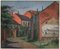 Yard, Three Swans Hotel, Market Harborough, 1945, Original Oil on Panel 2