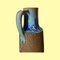 Danish Blue Dripping Ceramic Pottery Vase, 1950s 6