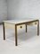 Wood and Satin Lacquer Chalk Color Desk, 1960s 4