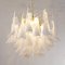 Murano Crystal and White Glass Petal Suspension Lamp, Italy, 1990s 8