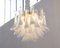 Murano Crystal and White Glass Petal Suspension Lamp, Italy, 1990s 12