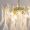 Murano Crystal and White Glass Petal Suspension Lamp, Italy, 1990s 11