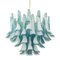 Murano Glass Blue and White Color Petal Suspension Lam, Italy, 1990s, Image 2