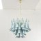 Murano Glass Blue and White Color Petal Suspension Lam, Italy, 1990s, Image 3