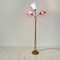 Mid-Century Floor Lamp in Brass with Three Movable Arms, 1952, Image 2