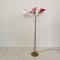 Mid-Century Floor Lamp in Brass with Three Movable Arms, 1952, Image 11