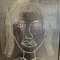 Felix Bachmann, Black Portrait of a Woman, 2022, Acrylic on Wood, Framed 7