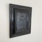 Felix Bachmann, Black Portrait of a Man, 2022, Acrylic on Wood, Framed 8