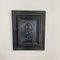 Felix Bachmann, Black Portrait of a Man, 2022, Acrylic on Wood, Framed 4