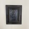 Felix Bachmann, Black Portrait of a Man, 2022, Acrylic on Wood, Framed, Image 4