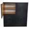 Belgian Brutalist Black Cabinet with Graphic Patterned Doors, 1970s, Image 3