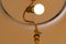 Lampada da terra tripode vintage in ottone e seta, anni '60, Immagine 9