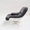 Space Age Lounge Chair In White Fiberglass and Black Leather, 1970s, Image 10