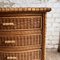 Vintage Wicker Serpentine Chest of Drawers 9