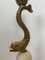 Vintage Brass and Marble Dolphin Table Lamp, France, 1950s, Image 6