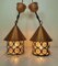 Mid-Century Brutalist Pendant Lantern Ceiling Lamps, the Netherlands, 1960s, Set of 2, Image 3