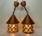 Mid-Century Brutalist Pendant Lantern Ceiling Lamps, the Netherlands, 1960s, Set of 2 4