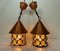Mid-Century Brutalist Pendant Lantern Ceiling Lamps, the Netherlands, 1960s, Set of 2, Image 4