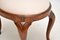 Antique Queen Anne Style Burr Walnut Stool, 1890s, Image 4