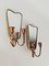 Mid-Century Wall Light with Brass Mirrors in the Ssyle of Gio Ponti, Italy, 1950s, Set of 2, Image 4