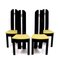 Postmodern High Back Chairs from Mørkøv Møbelindustri Aps, 1980s, Set of 4, Image 4