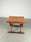 Fully Restored Vintage Danish Poul Hundevad Folding Footstool in Oak and Leather Seat, 1960s 6
