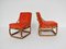 Bamboo Armchairs with Velvet Cushion by Ross Littel & Inger Klingenberg, 1969, Set of 2 1