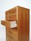 Vintage Oak and Birch Wood Office Tallboy Chest of Drawers, 1960s, Image 17