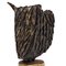 Mid-Century Modern Heavy Copper Owl Sitting on Birch Trunk, 1950s 11