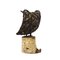 Mid-Century Modern Heavy Copper Owl Sitting on Birch Trunk, 1950s 4