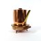 Art Deco Copper Teapot with Wood Lid and Handle 2