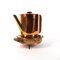 Art Deco Copper Teapot with Wood Lid and Handle 5