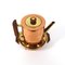 Art Deco Copper Teapot with Wood Lid and Handle, Image 8