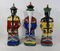 Mandarin Statuen aus Steingut, China, 1980er, 3er Set 4