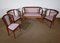 Art Deco Beech Living Room Bench and Chairs, 1940s, Set of 4 2