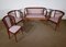 Art Deco Beech Living Room Bench and Chairs, 1940s, Set of 4, Image 2