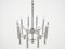 Orbit Chandelier in Metal and White attributed to Gaetano Sciolari, 1970s 3