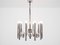 Orbit Chandelier in Metal and White attributed to Gaetano Sciolari, 1970s 2