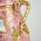Italienische Handbemalte Vase in Rosa und Gold von Mica 7