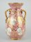 Italian Handpainted Vase in Pink and Gold Vase from Mica, Image 4