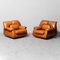 Vintage Brown Leather Armchairs, 1970s, Set of 2, Image 1