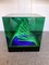 Italian Acrylic Glass Cinetic Work Cube Sculpture Table Lamp by James Riviere, 1970s, Image 1