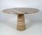 Round Dining Table in Travertine attributed to Angelo Mangiarotti, 1970s 1