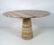 Round Dining Table in Travertine attributed to Angelo Mangiarotti, 1970s, Image 1