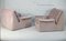 French Lounge Chairs in Pink Foam and Velvet, 1970, Set of 2 25