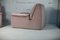 French Lounge Chairs in Pink Foam and Velvet, 1970, Set of 2 17